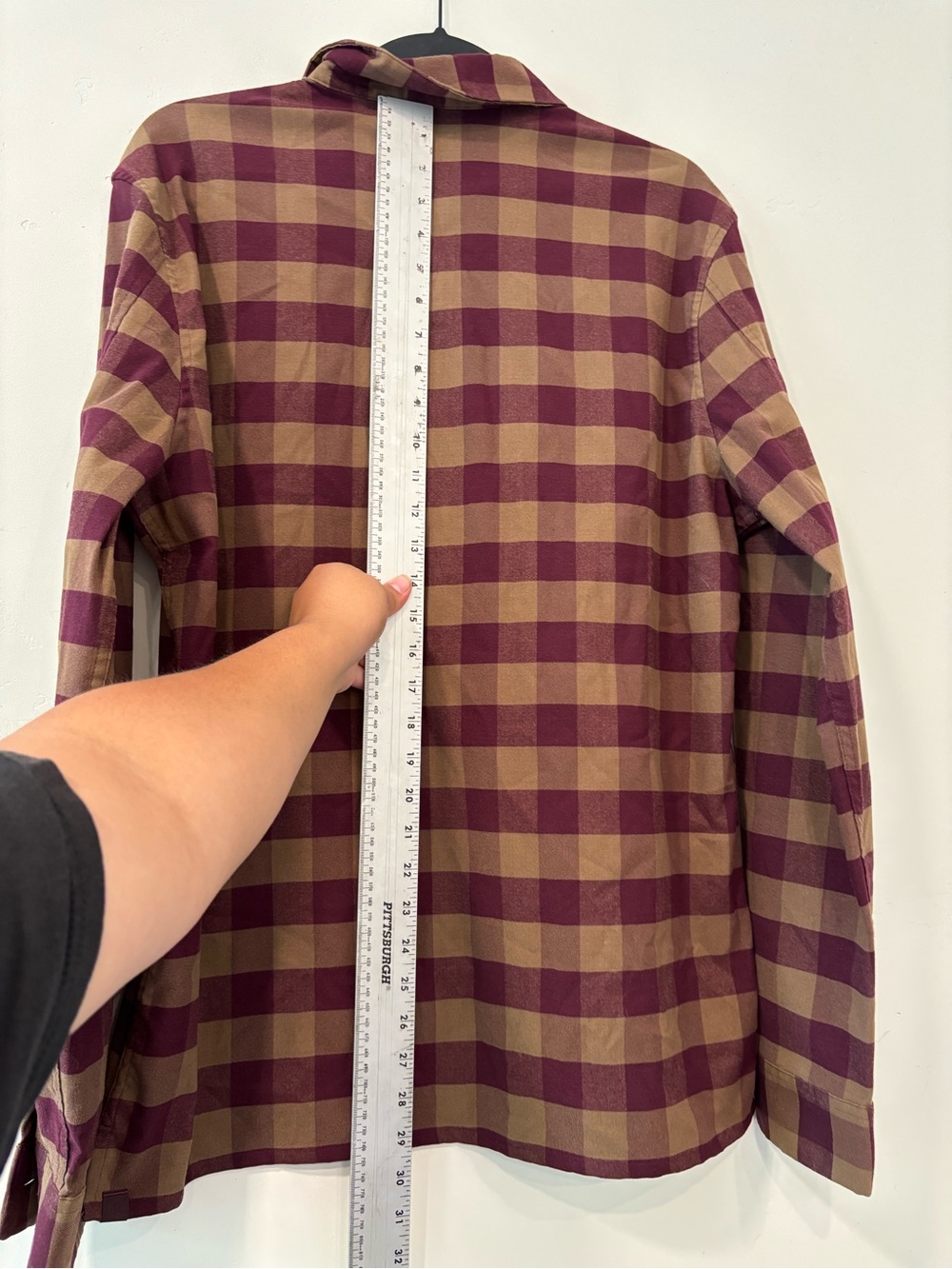 Lululemon Masons Peak Flannel Button Up Shirt Plaid Long Sleeve Mens Size Large - Picture 5 of 6